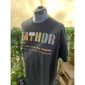 FATHOR Superhero Dad Tee Shirt with Thor’s Hammer XXL 2XL